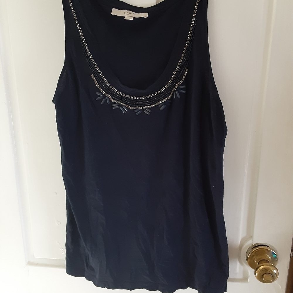 Navy blue loft blouse